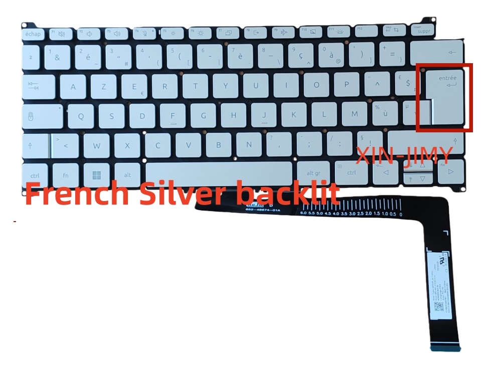 Laptop Accessories Acer - Серебряная клавиатура для ноутбука с французской
