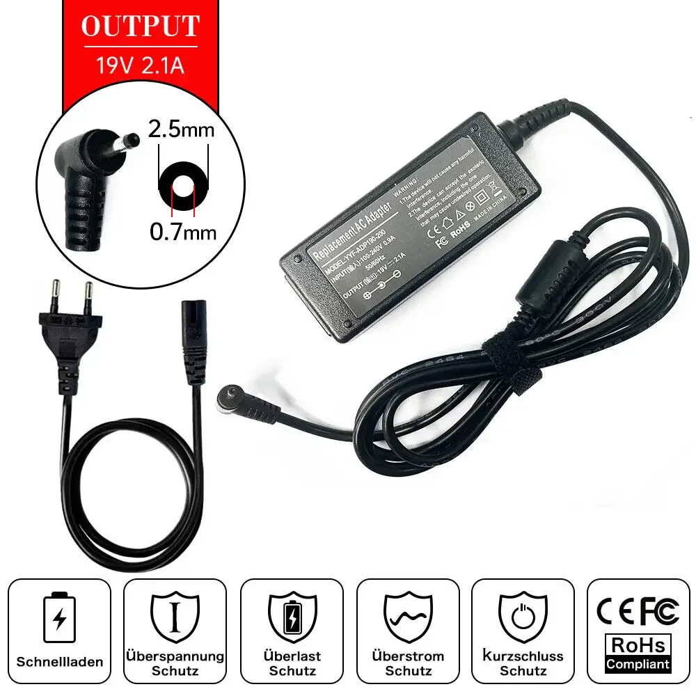 19 В 2,1 А 2,5 мм * 0,7 мм Зар – обзор и цена Laptop Accessories Shop