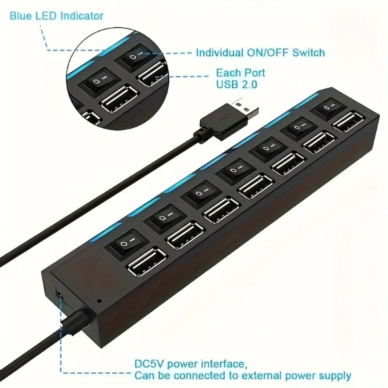 USB 2.0-хаб с 4/7 портами, ада – обзор и цена Laptop Accessories For Programmers