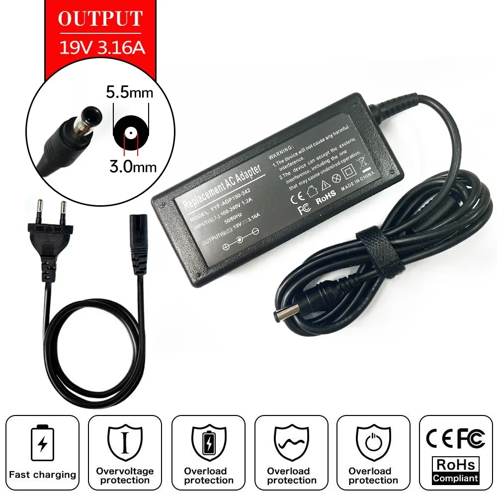 19 В 3,15 А/3,16 А 60 Вт адапт – обзор и цена Laptop Accessories Shop