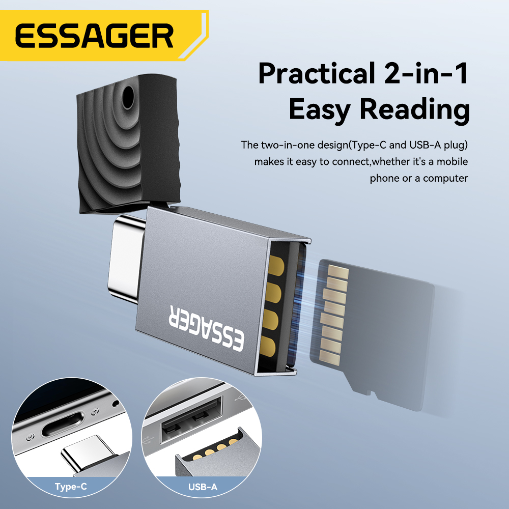 Essager 2 в 1 TF SD Card Reade – обзор и цена Laptop Accessories For Programmers